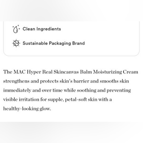 MAC HYPER REAL SKIN CANVAS BALM MOISTURIZING CREAM DELUXE SAMPLE. - Picture 9 of 12